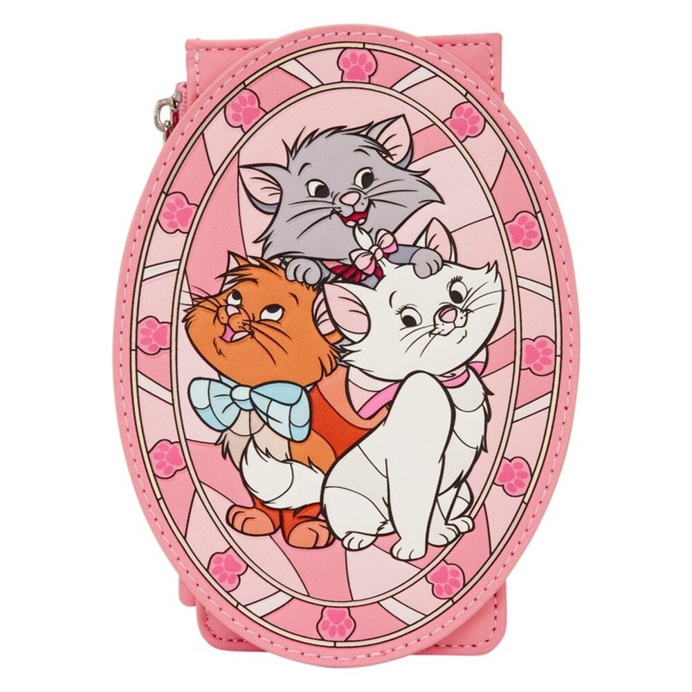Loungefly The Aristocats Exclusive Stained Glass Large Card Holder NWT